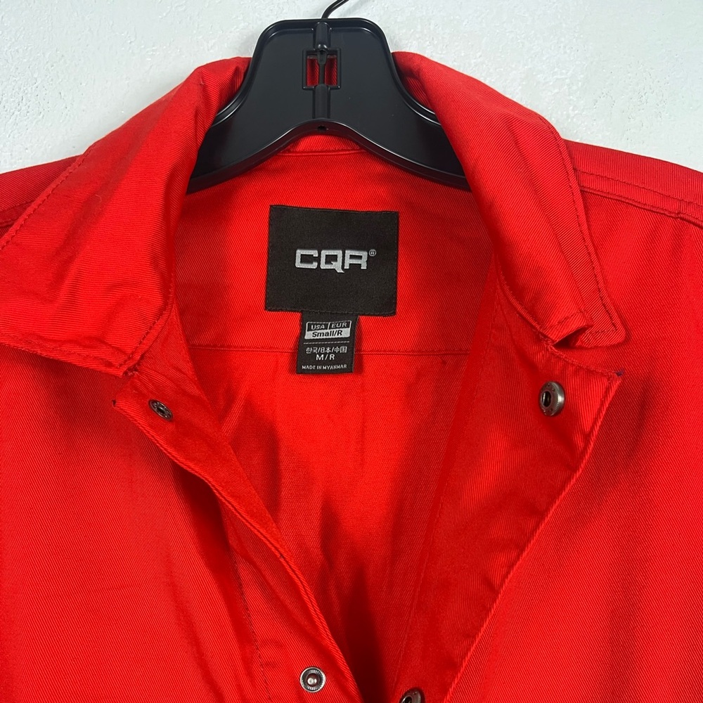 CQR Bright Red Coveralls Jumpsuit Dungarees Overall work Utility Men’s Small - Picture 3 of 9